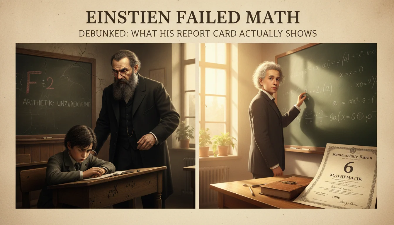 Debunked: Einstein Never Failed Math